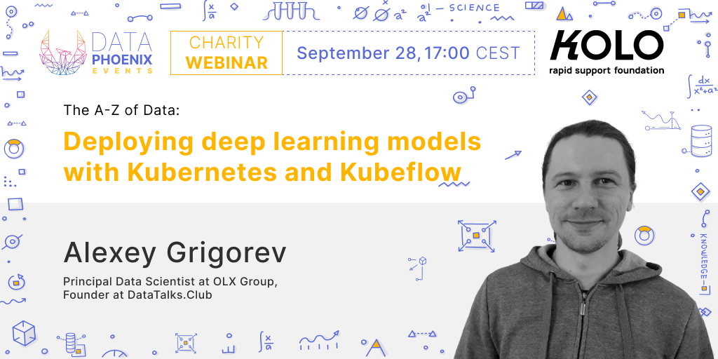 Charity AI webinar "Deploying DL models with Kubernetes and Kubeflow" feature image