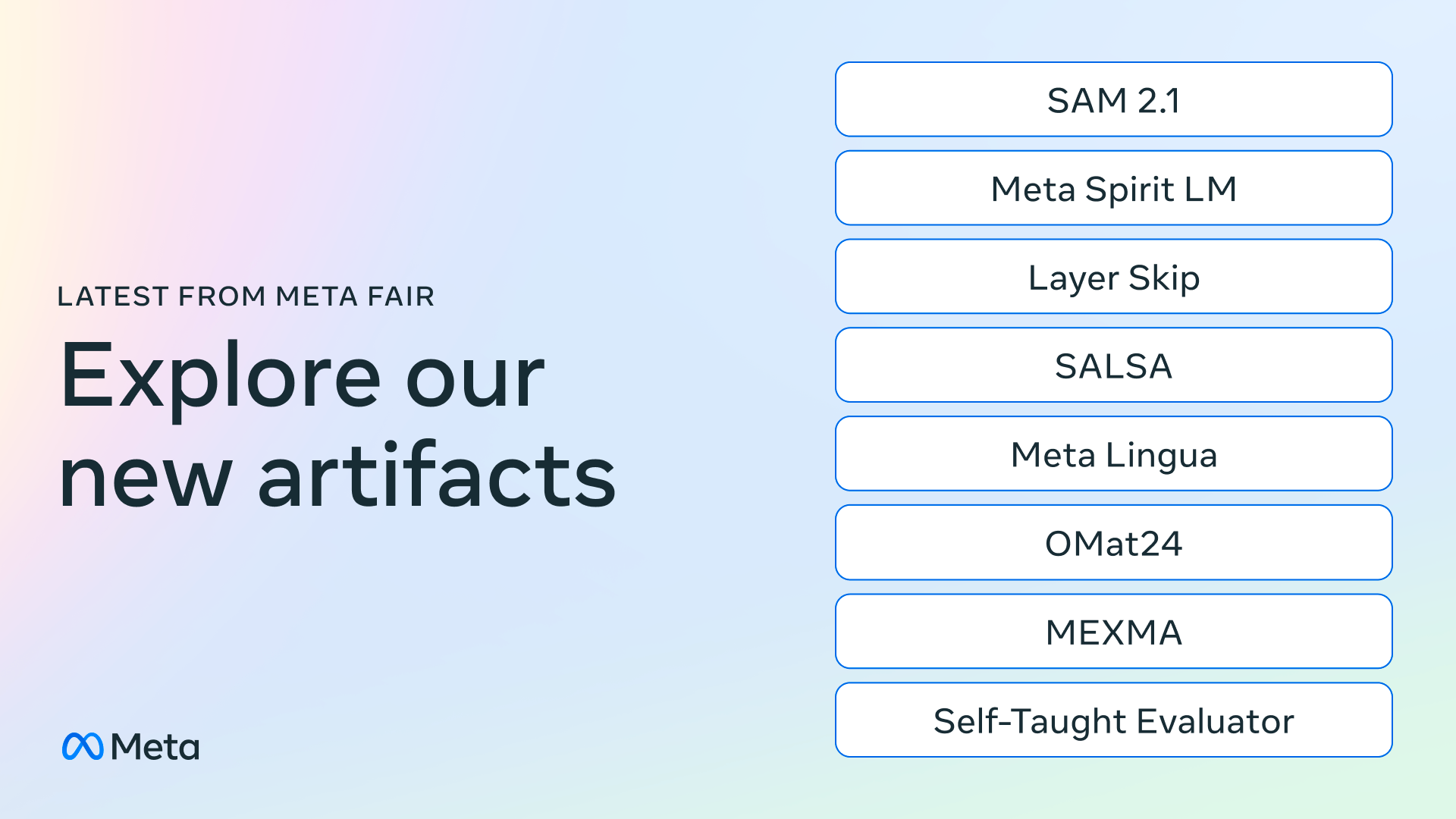 Meta has shared another round of research artifacts, including SAM 2.1 and Spirit LM feature image